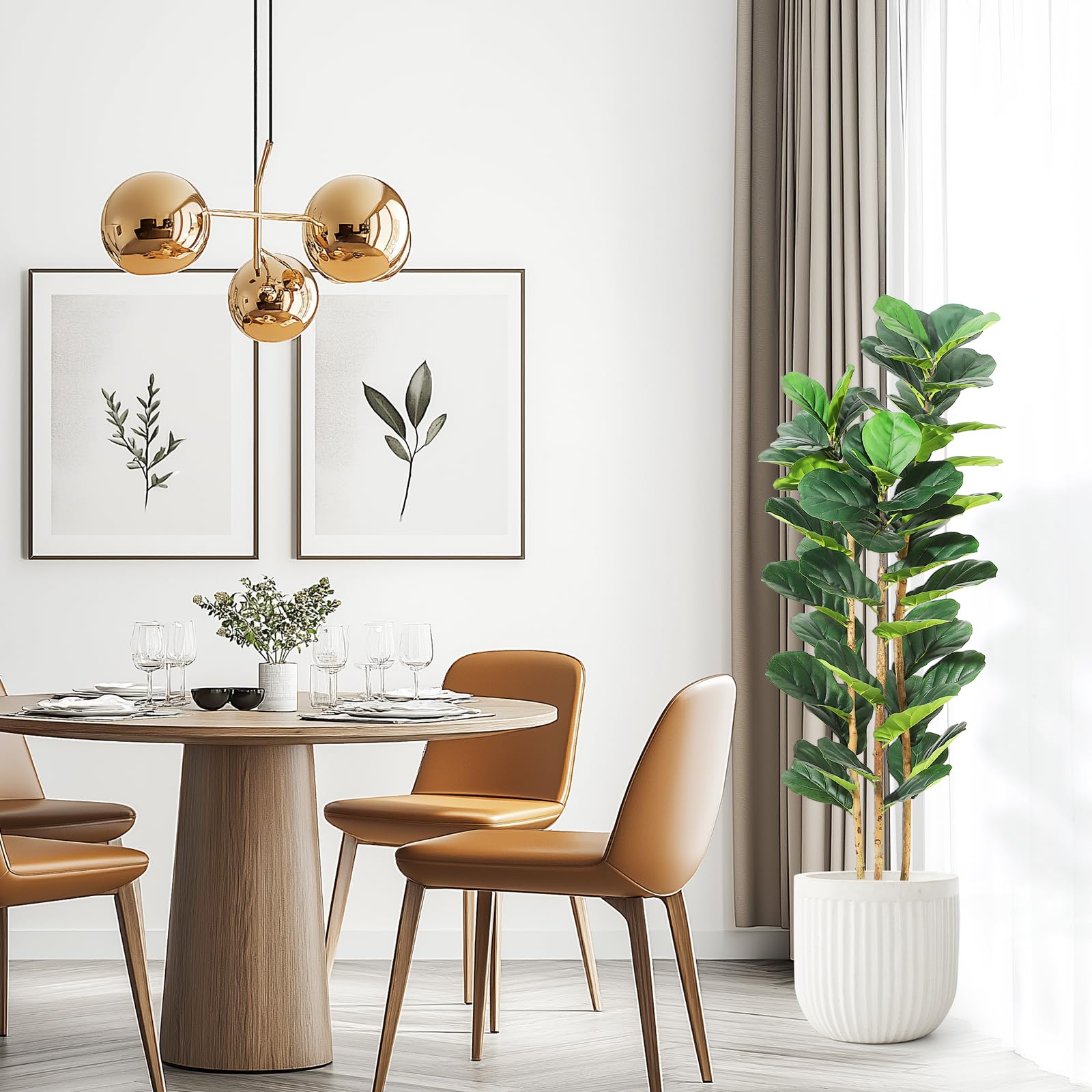Artificial Fiddle Leaf Fig Tre - Rubber Plant Ficus ulasan dan harga
