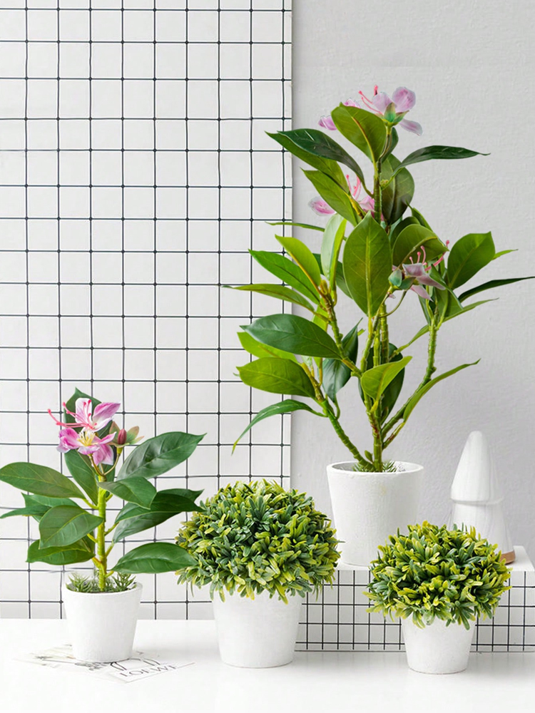 21-40cm Artificial Azaleas Pla - Rubber Plant Ficus ulasan dan harga