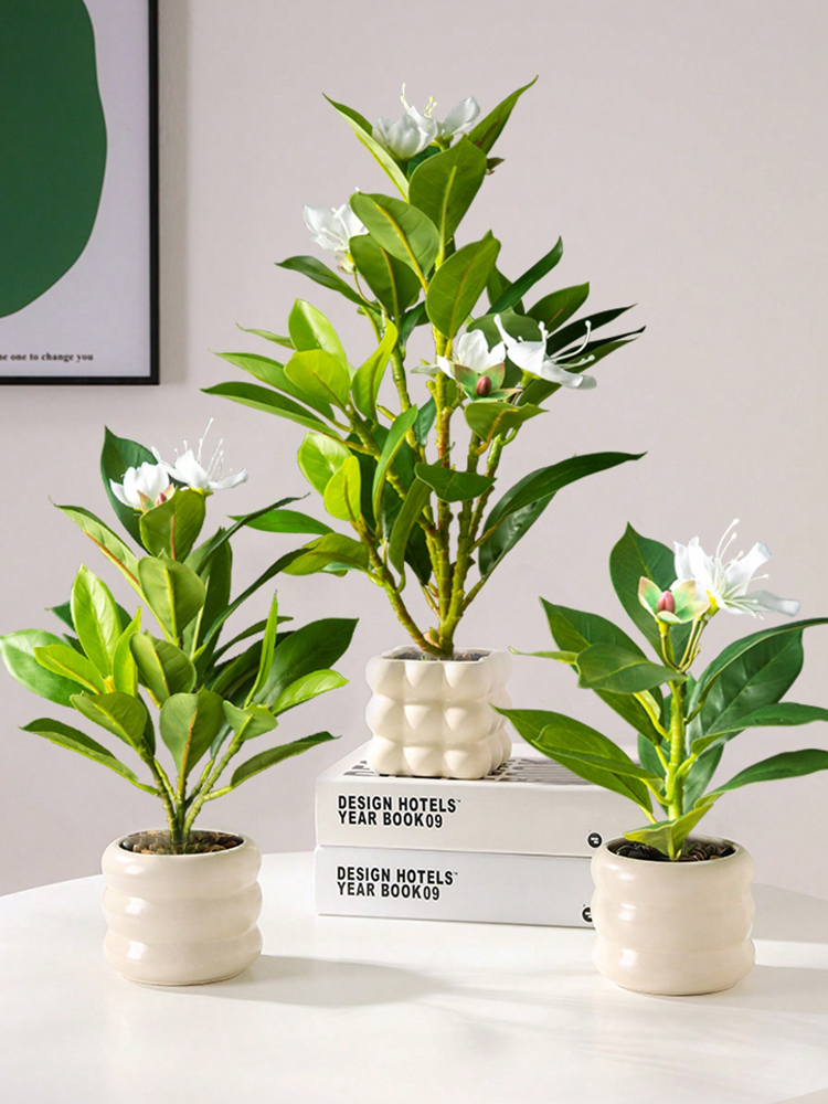 21-40cm Artificial Azaleas Pla - Rubber Plant Ficus ulasan dan harga