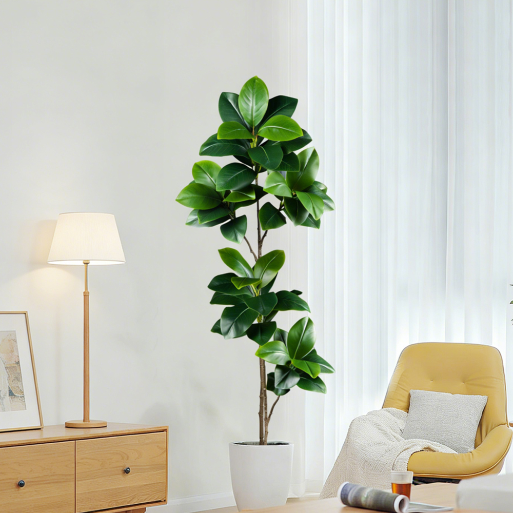 74-140cm Artificial Rubber Tre - Rubber Plant Ficus ulasan dan harga