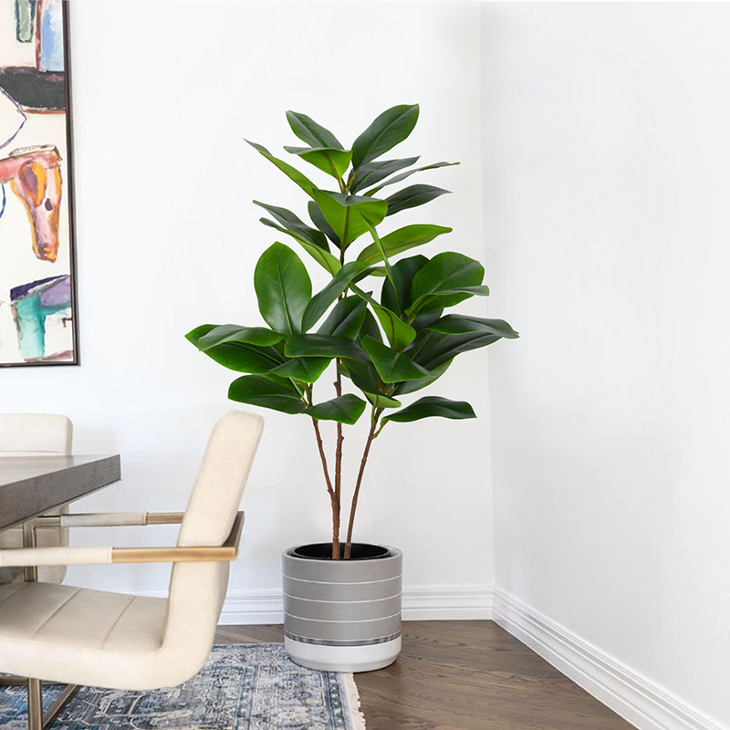 51in Large Artificial Plants F - Rubber Plant Ficus ulasan dan harga