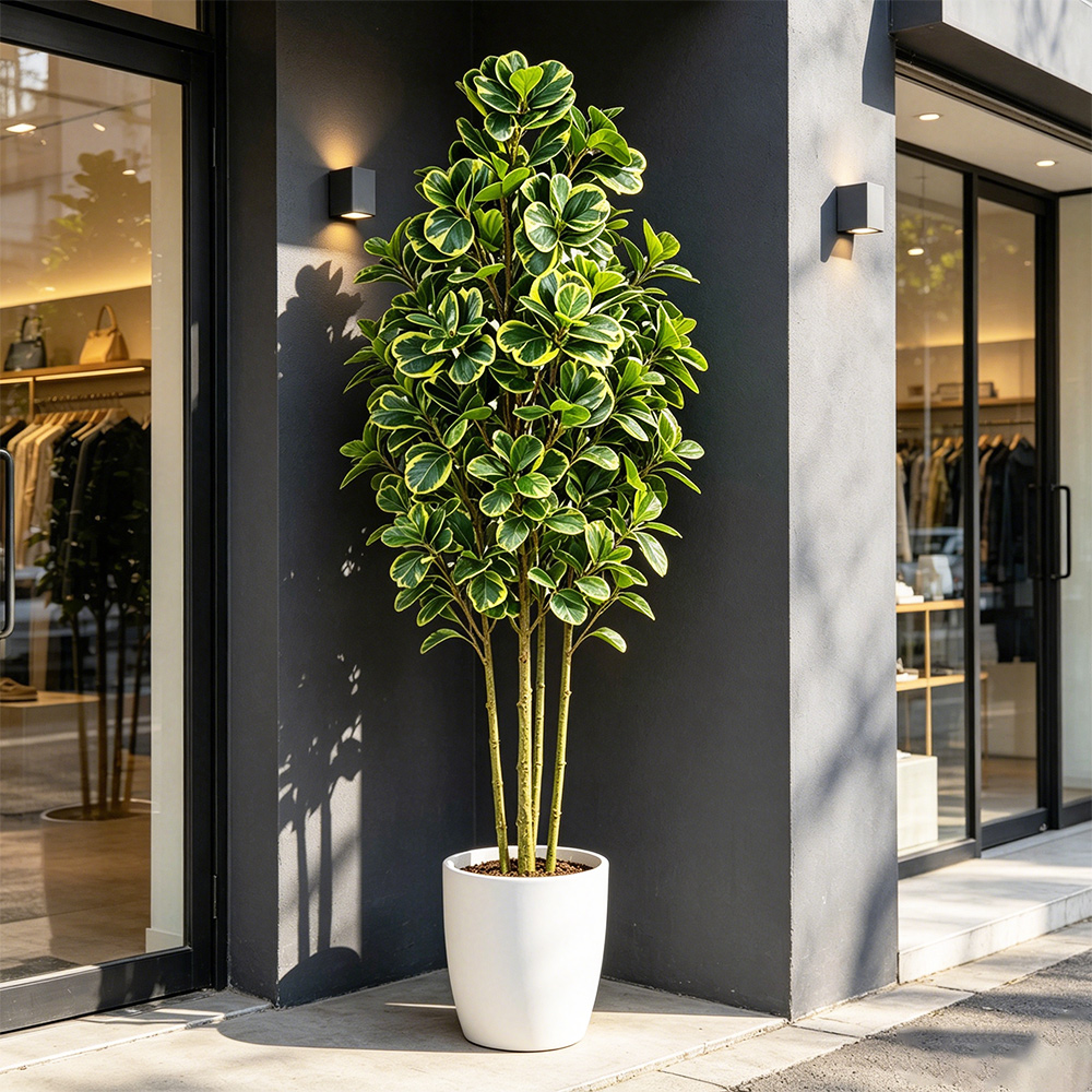 76cm/115cm Artificial Ficus Tr - Rubber Plant Ficus ulasan dan harga